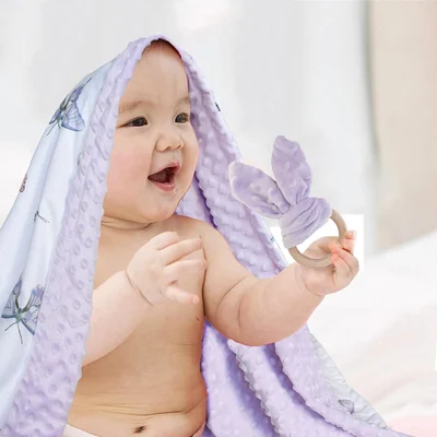 Double-Layer Minky Baby Blanket by Owlowla, Butterfly