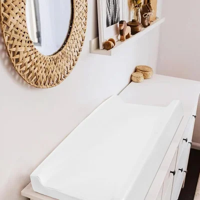 Wipe-Clean Changing Pad Cover by Owlowla, White