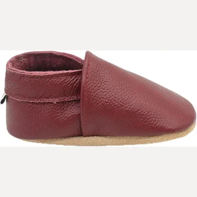 Soft Sole Leather Baby Shoes by Owlowla, Merlot
