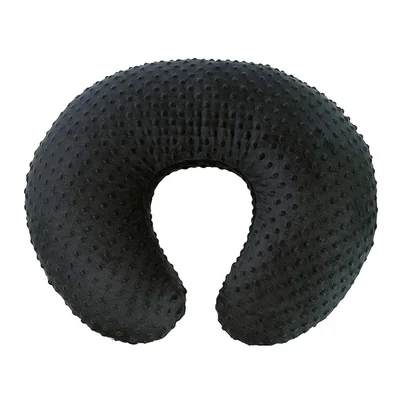Minky Nursing Pillow Cover by Owlowla, Black